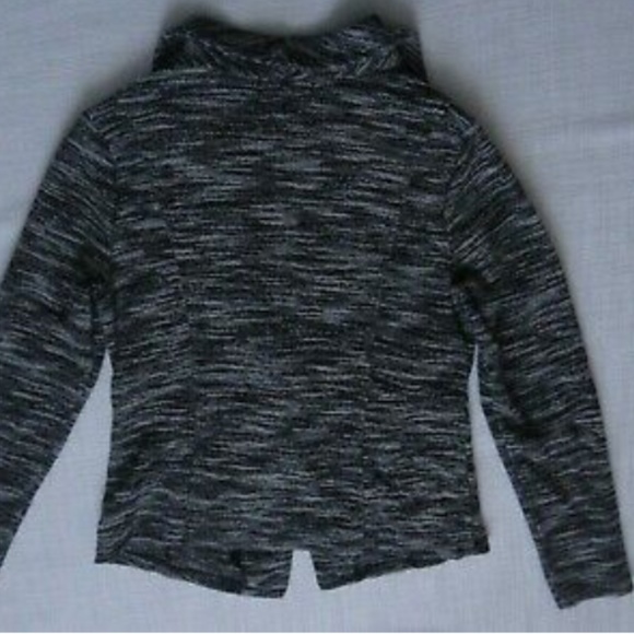 HALOGEN Knit Moto Jacket Black White PNT HA328806M - Picture 5 of 6